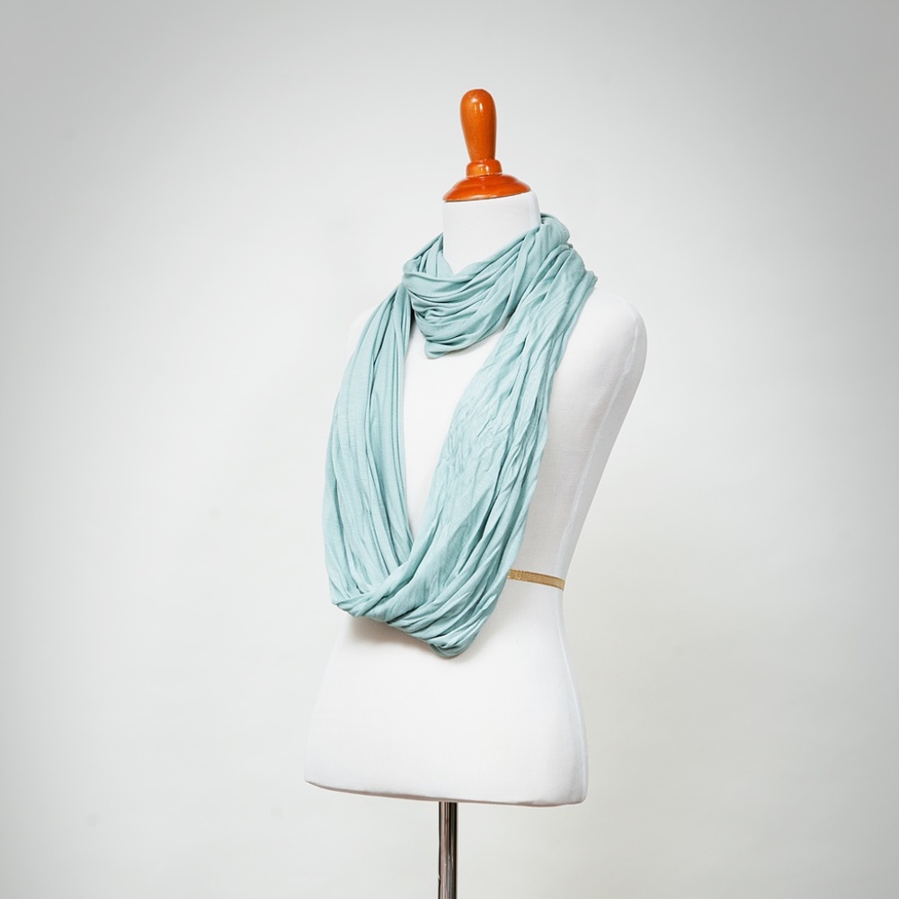 Light blue infinity scarf